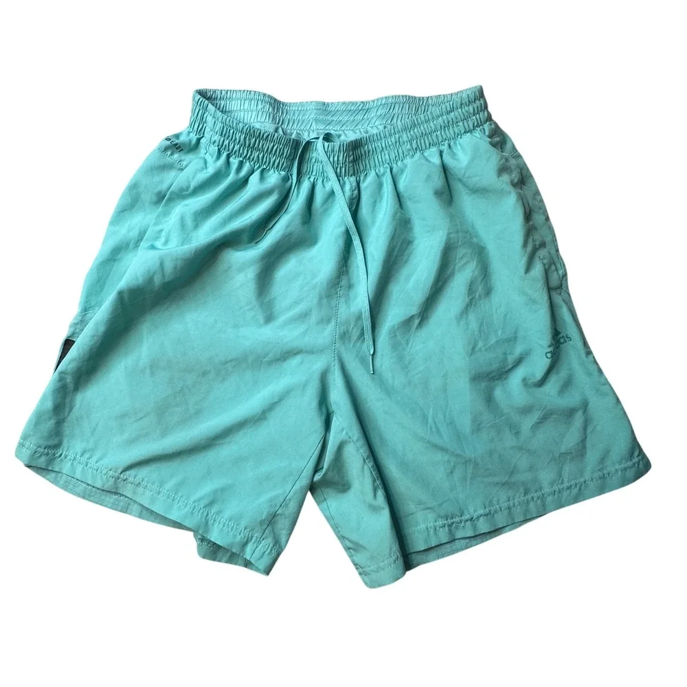 Adidas Shorts Mens M Teal HB8868 AEROREADY Athletic Training Running Gym Fitness